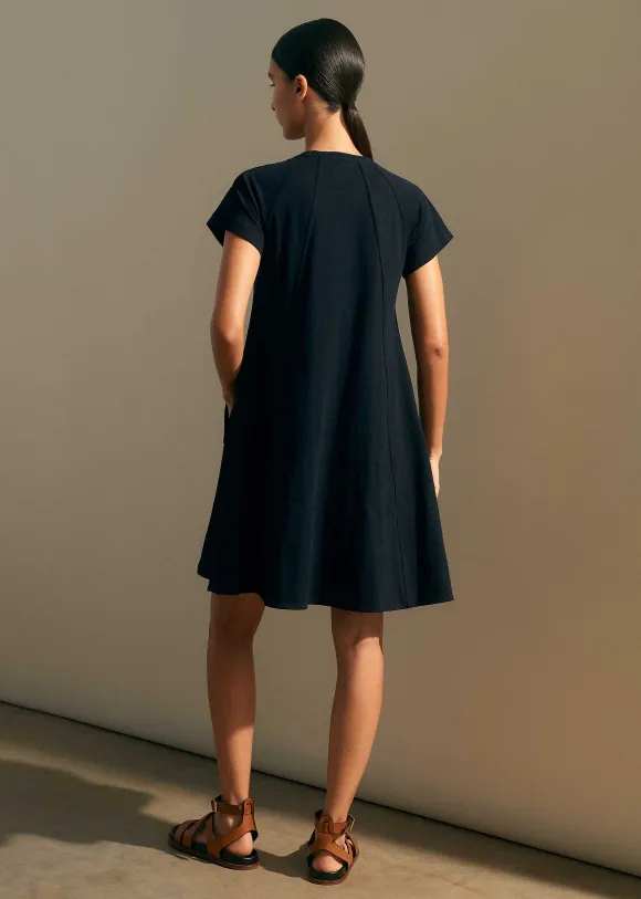 Slub Jersey Raglan Seam Short Swing Dress