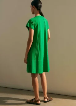 Slub Jersey Raglan Seam Short Swing Dress