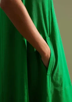 Slub Jersey Raglan Seam Short Swing Dress