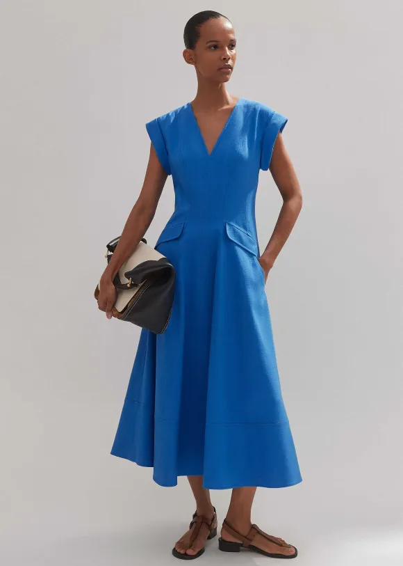 Tailored Flare Midi Dress