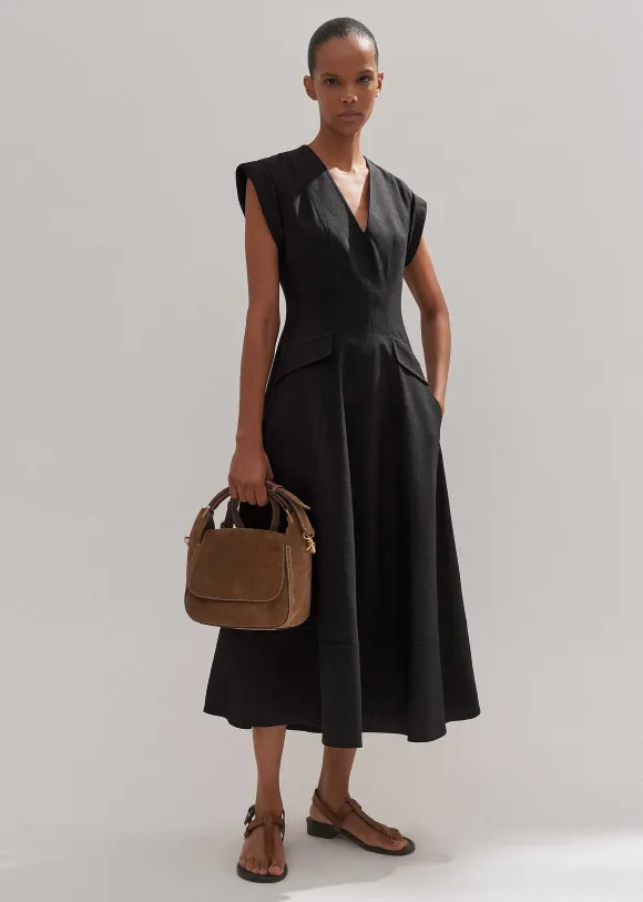 Tailored Flare Midi Dress