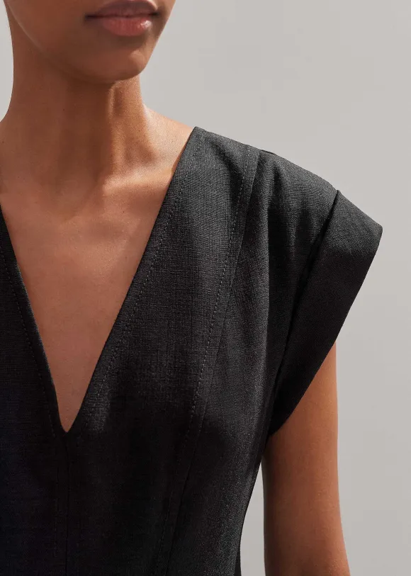 Tailored Flare Midi Dress