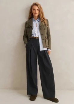 Tailored Wide Tapered Trouser + Belt