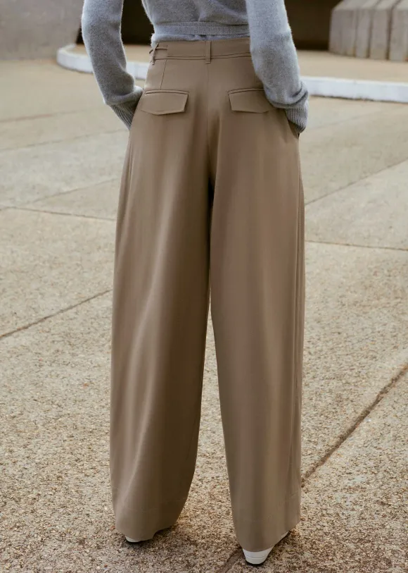 Tailored Wide Tapered Trouser + Belt