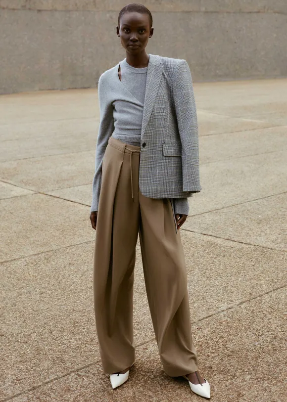 Tailored Wide Tapered Trouser + Belt