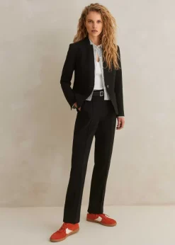 Textured Boyish Cigarette Pant