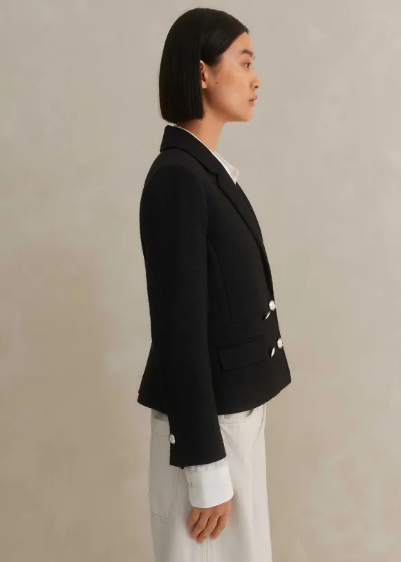 Textured Bracelet Sleeve Contour Jacket