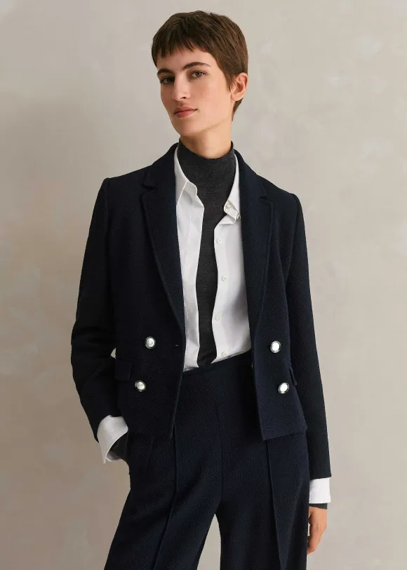 Textured Bracelet Sleeve Contour Jacket