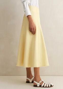 Textured Cotton-Blend Skirt