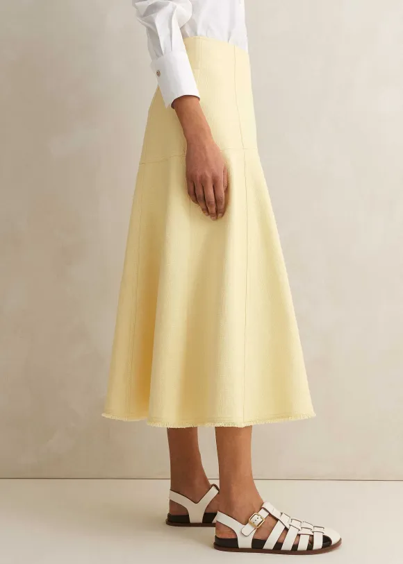 Textured Cotton-Blend Skirt