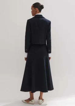 Textured Cotton-Blend Skirt + Jacket Co-Ord