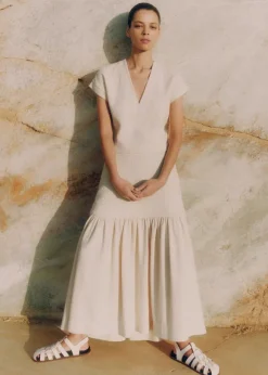 Textured High-Waisted Maxi Skirt