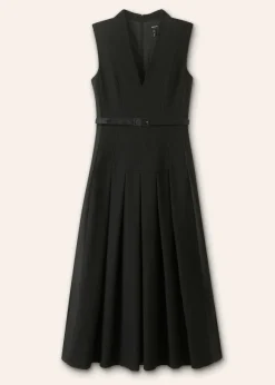 Textured Midi Dress + Belt
