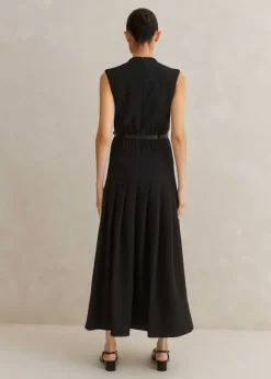 Textured Midi Dress + Belt
