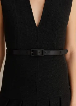 Textured Midi Dress + Belt