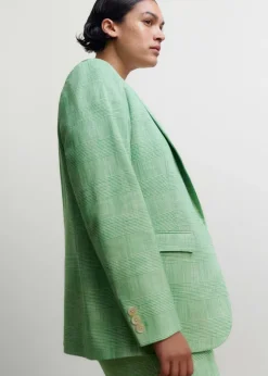 Textured Prince Of Wales Check Blazer