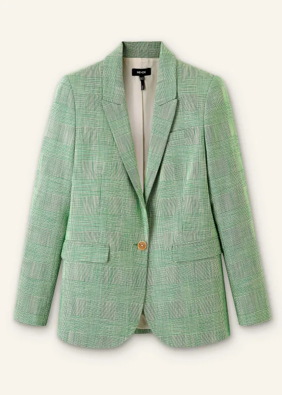 Textured Prince Of Wales Check Blazer