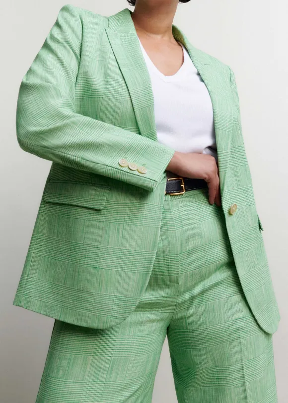 Textured Prince Of Wales Check Suit