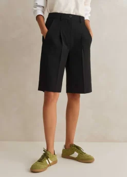 Textured Tailoring Longline Short