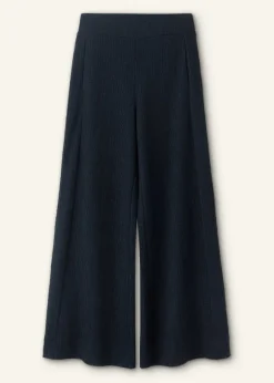 Textured Wide-Leg Palazzo Pant