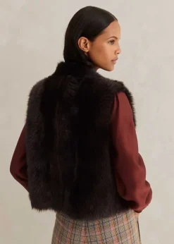 Toscana Shearling Reversible Cropped Gilet