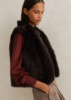 Toscana Shearling Reversible Cropped Gilet