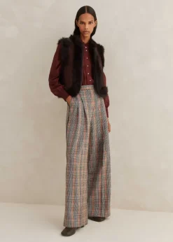 Toscana Shearling Reversible Cropped Gilet