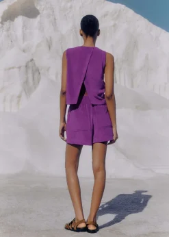 Towelling Crop Top + Short Co-Ord