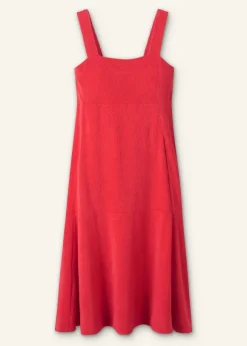 Towelling Sleeveless Midi Dress