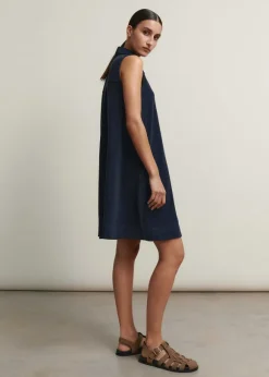 Towelling Sleeveless Swing Dress