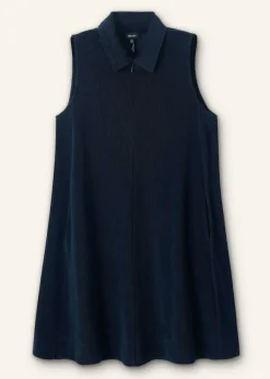 Towelling Sleeveless Swing Dress