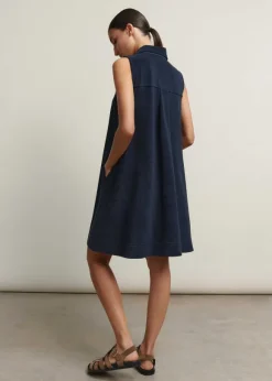 Towelling Sleeveless Swing Dress