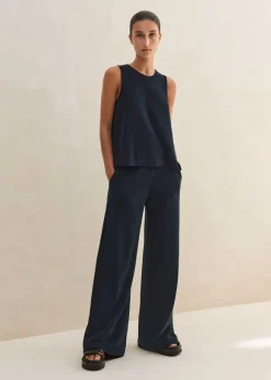 Towelling Wide-Leg Trouser