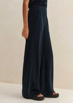 Towelling Wide-Leg Trouser