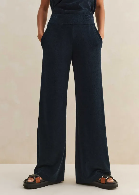 Towelling Wide-Leg Trouser