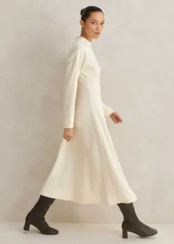 Travel Tailoring Batwing Sleeve Midi Dress