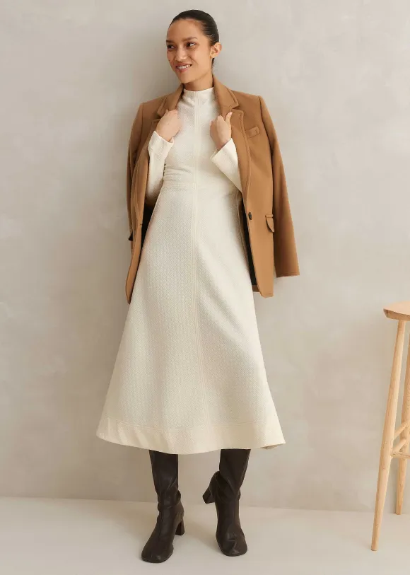Travel Tailoring Batwing Sleeve Midi Dress