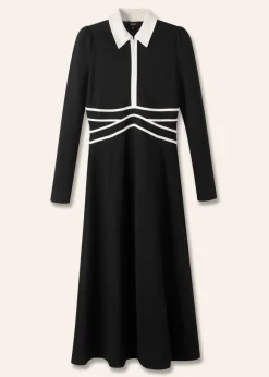 Travel Tailoring Contrast Detail Maxi Dress