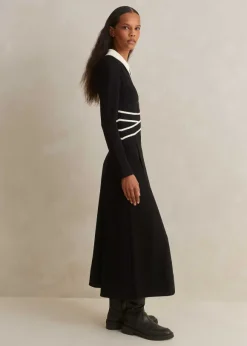 Travel Tailoring Contrast Detail Maxi Dress