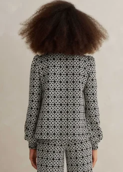 Travel Tailoring Graphic Jacquard Swing Top