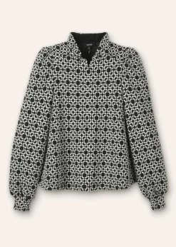 Travel Tailoring Graphic Jacquard Swing Top