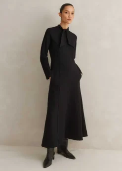 Travel Tailoring Necktie Maxi Dress