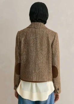 Tweed Cropped Coat Jacket