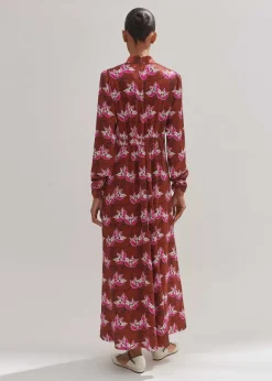 Waterlily Print Maxi Dress + Belt