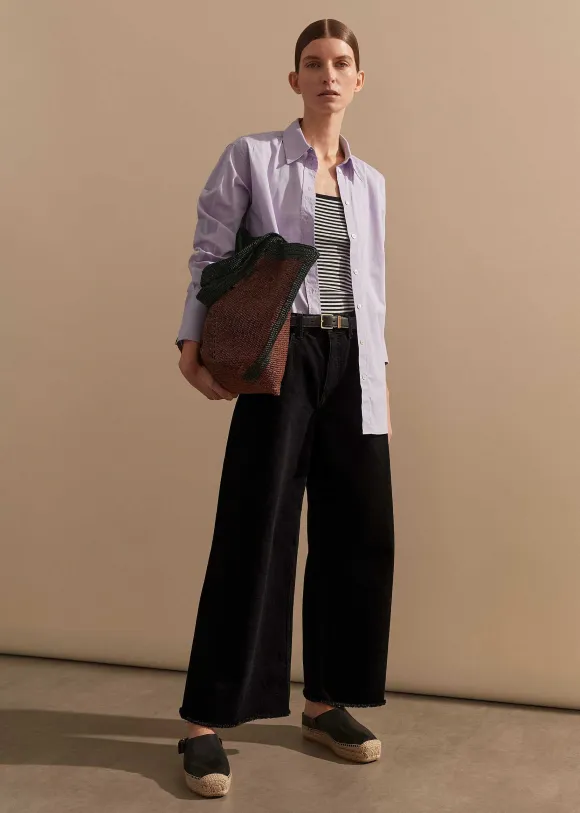 Wide-Leg Ankle-Length Jean