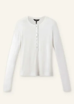 Wool Jersey Henley Top