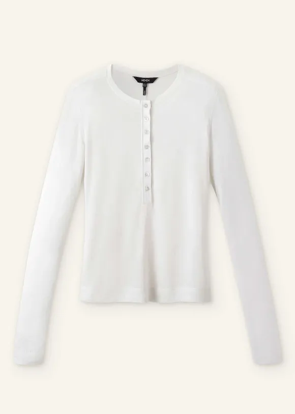 Wool Jersey Henley Top