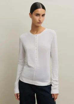 Wool Jersey Henley Top