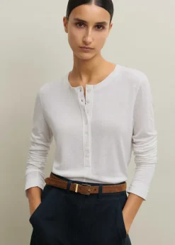 Wool Jersey Henley Top