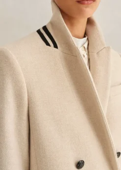 Wool-Blend Blazer Coat